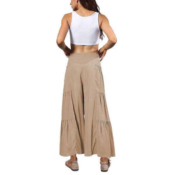 culottes med høy midje for kvinner Apricot M