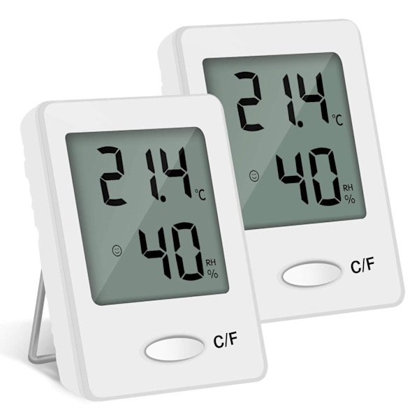 2 st LCD Digital Inomhus Termometer Hygrometer Temperatur Fuktighet