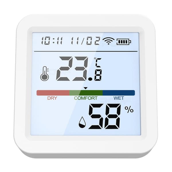 Smart WiFi Temperatur- och luftfuktighetsmätare Slitstark Bekväm temperatursensor för kontor och hem