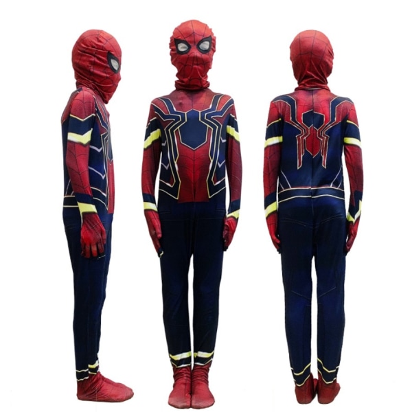 Spider Costume Outfit Cosplay børnedragt til hele kroppen 100-110cm