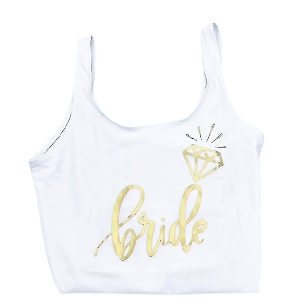 Uimapuku Bride & Morsiamen uimapuku rantavaatteet naisille Valkoinen Bride Kulta Kirjaimin White Bride Gold Lettering XL