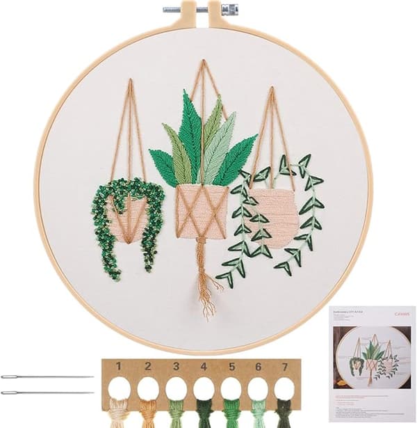 Broderikit för nybörjare, DIY korsstygnsbroderi startkit