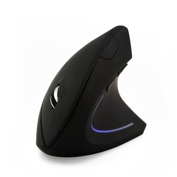 Trådløs mus, USB, vertikal, ergonomisk, 5 knapper, forebygging av musesyndrom og epikondylitt, for høyrehendte - svart