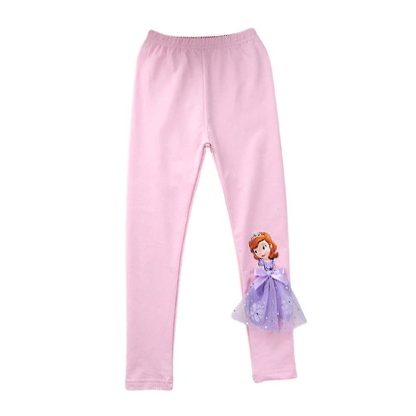 leggings med prinsesseprint til børn Pink Sofia 3-4Years