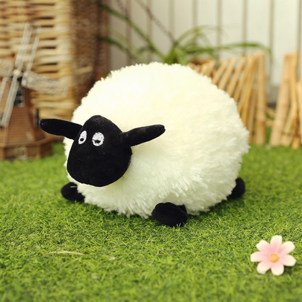 Sean the Sheep Plush Toy Ball Pillow White 30cm