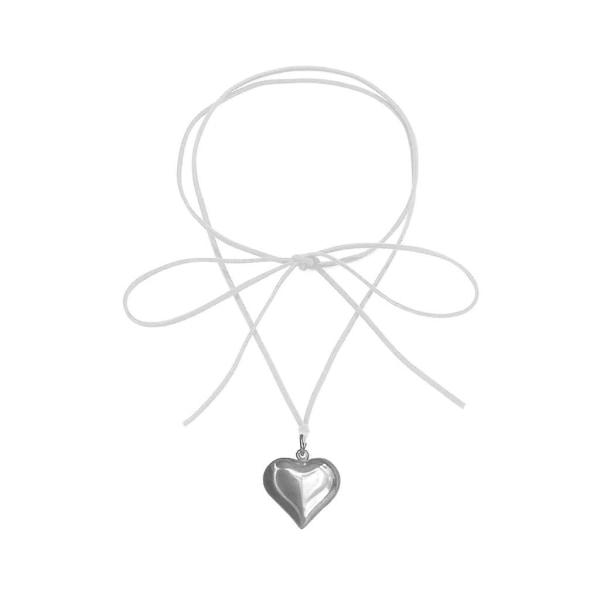 Pendant Necklaces Alloy Material Love Pendant Choker For Women Jewelry Gift CMK White Silver