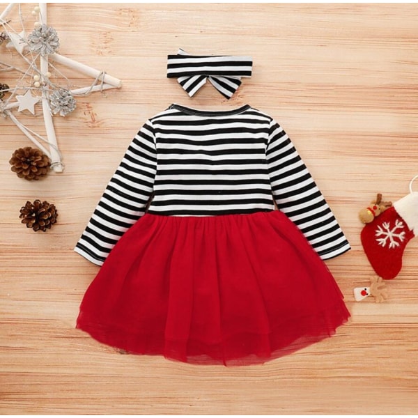 Striped mesh princess dress 100cm