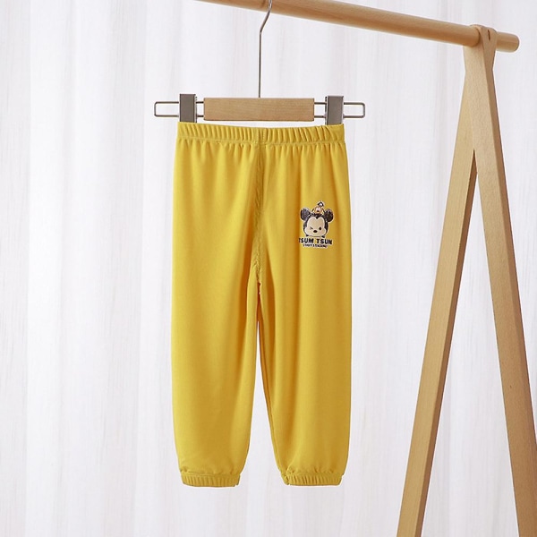 Children's Mickey Print Casual Comfort Trousers Bright Yellow 3-4T