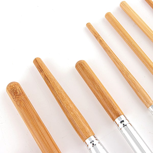 Topp 11-pack naturligt bambu-handtag sminkborsteset
