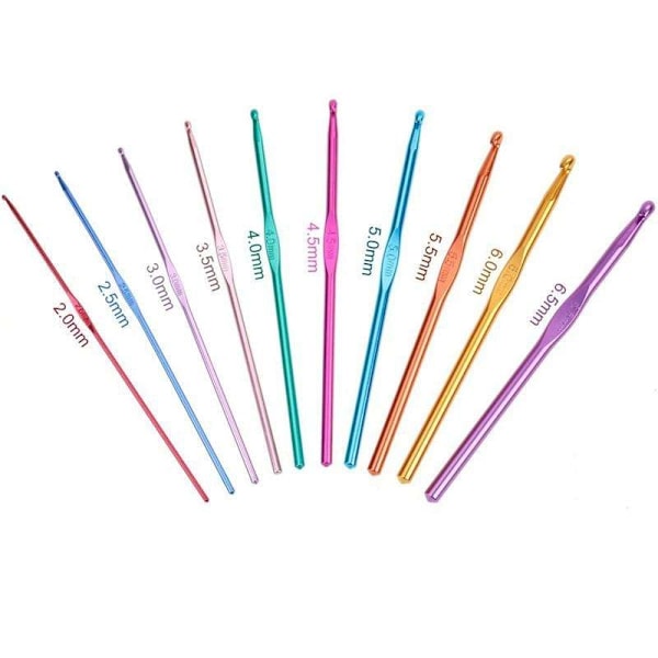 Mega kit med heklenåler, markører, målebånd - Knitting Kit Multicolor multifärg