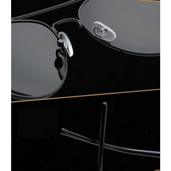 Polariserede metalsolbriller til mænd Black frame, black and gray piece