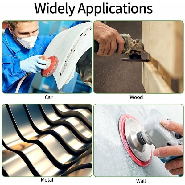 125 mm Slibepapir, Rund, Korn 1000/1500/2000/3000/4000/5000