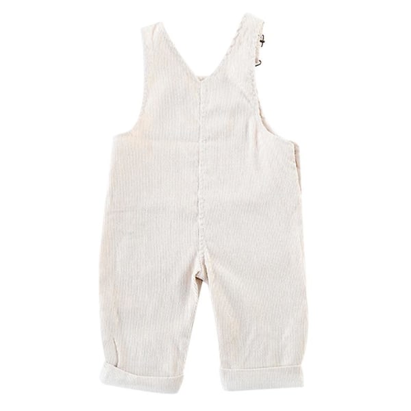 Småbarn Baby Jente Gutt Corduroy Overall Solid Bib Bukser Bærebukse med 2 lommer under klær CMK Carmel 100cm