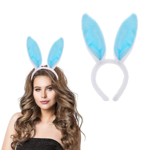 Plysj Bunny Ears Pannebånd Hårbånd Tilbehør Halloween blue