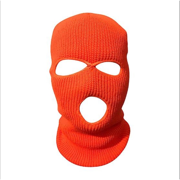 Maske Vinter strikket lue hette taktisk varm lue Orange