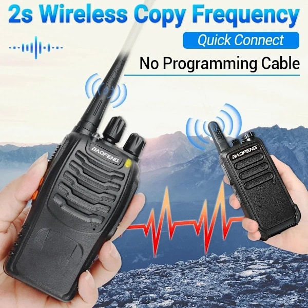 2-Pack BaoFeng BF 888 S V2 UHF Tvåvägsradio / Walkie Talkie Inbyggd LED-ficklampa Black Svart