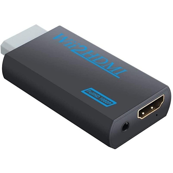 HDMI-adapter Kompatibel med Nintendo Wii – Full HD 1080p Svart Sort