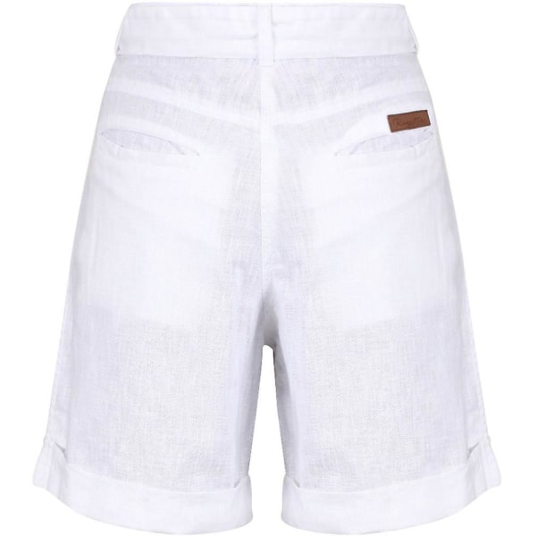 Regatta Dame Samarah Coolweave Cotton Casual Walking Shorts CMK White UK Size 10 - Waist 27" (68cm)