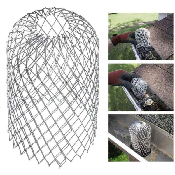 Pack Metal Gutter Guards Expandable Filter Screen Leaf Strainer Downspout Guards for Gutters Downspout
