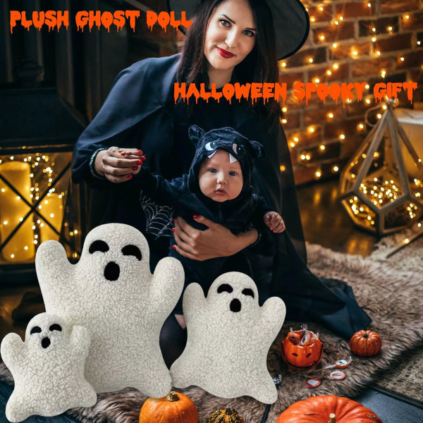 Ghost Pillow Halloween, Halloween koristeellinen pehmo Spooky Throw