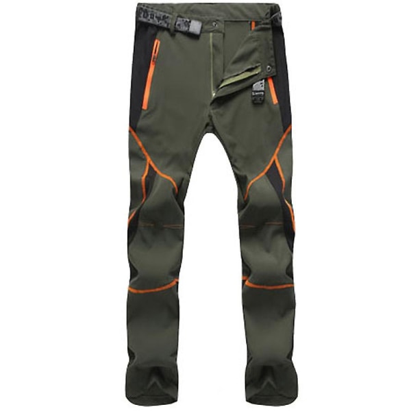 Men's Colorblock Hiking Pants with Zip Pants Army Green L