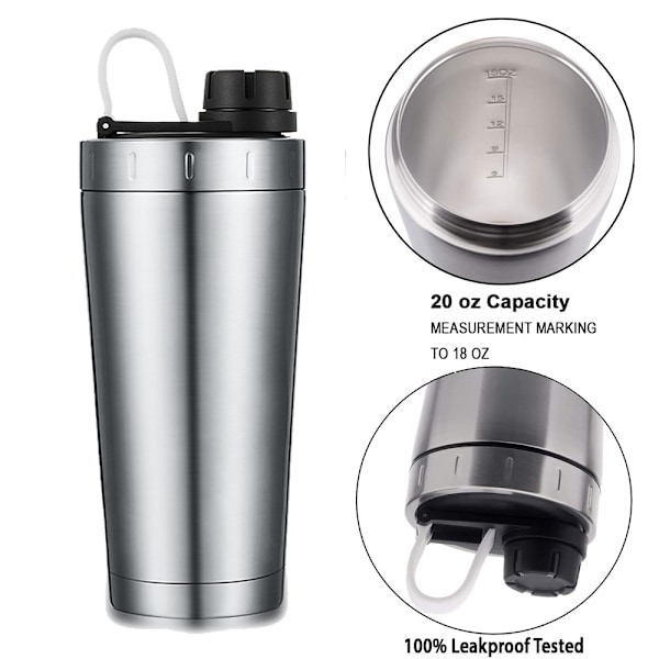 Rustfri protein shaker - proteinshaker med kugle