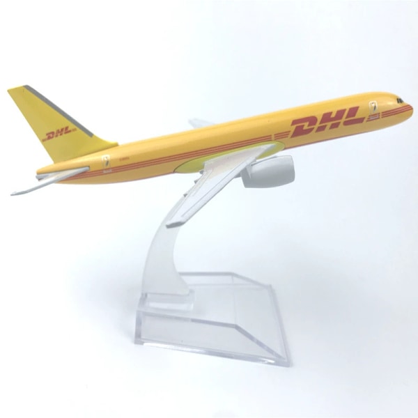 1:400 Skala Metall Flygplansreplika DHL Boeing 757 Flygplan Diecast Modell Flygplan Hemmakontor Miniatyrleksaker för Barn - Perfekt 124.DHL B757