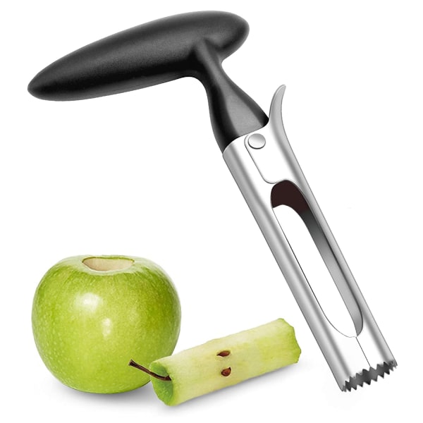 Apple Corer med ABS-håndtag og skarpe tænder i rustfrit stål black