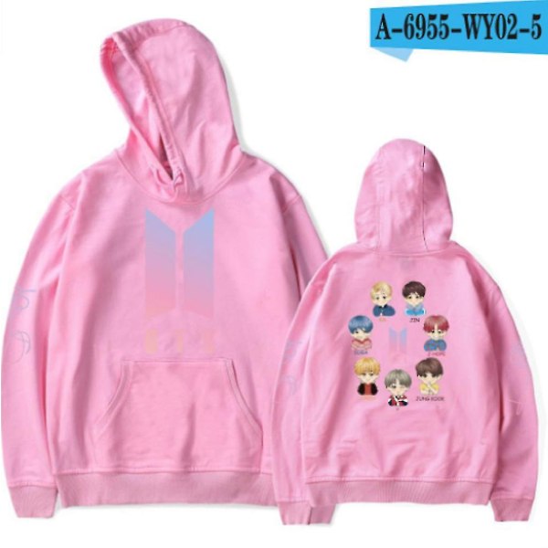 Bts Hoodie Love Yourself Langærmet Unisex Hoodie Sweatshirt CMK Pink L