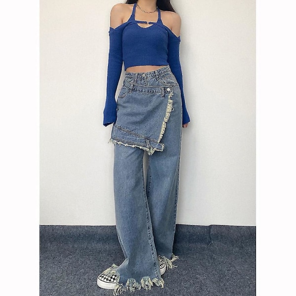 women's new design straight jeans XL