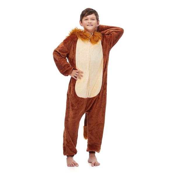 Unisex-lasten Onesie-pyjaman pehmoasu Söpö Halloween-asu K Lion 115