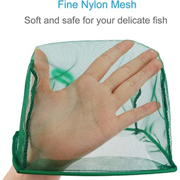 Akvarienett Finmasket småfiskfangstnett med plasthåndtak