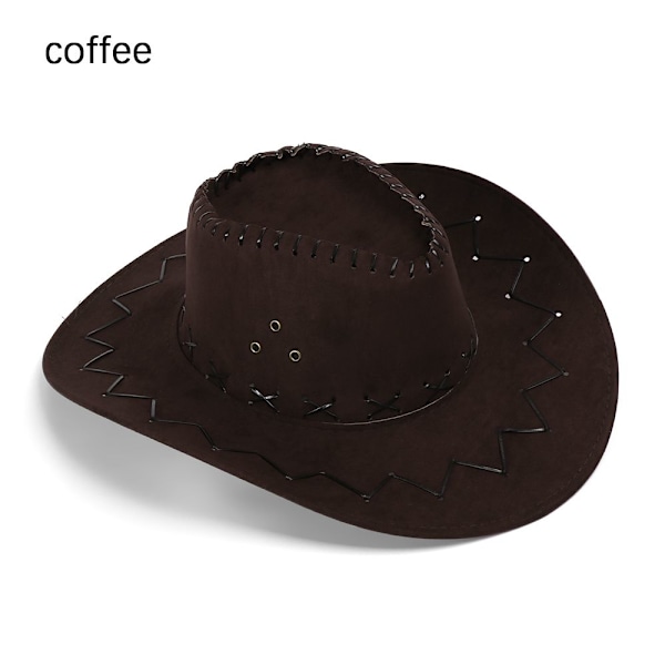 Cowboyhatter for menn og kvinner, hatter i westernstil, ville, elegante, nøytrale Coffee Coffee No,