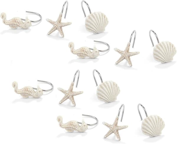Rostfria Duschdraperikrokar, Kustdesign Ger Charm Till Din Badrumsoas (12-Pack)