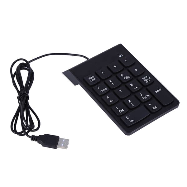HF Mini USB Numerisk Tastatur med 18 Taster til Laptop og Stationær Computer