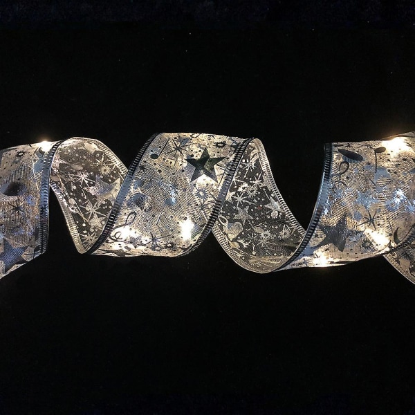 4/5/10/38m juledekorasjon Dobbelvegg LED lysstang Warm Light Silver(1M)