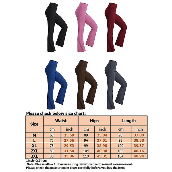 Kvinder Yoga Bukser Højtaljede Leggings Stretchy Løbebukser Mavekontrol træningsbukser CMK Red 2XL