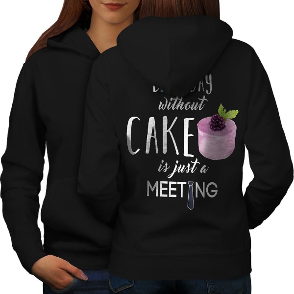 Festkake Funy Dame BlackHoodie Tilbake | Wellcoda CMK Black 2X-Large