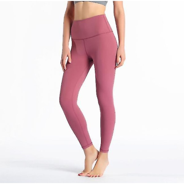 Naisten korkeavyötäröiset leggingsit, pehmeät elastiset, läpinäkymättömät vatsan leggingsit, Plus Size Fitness Jooga Stretch Xinda CMK red D XL