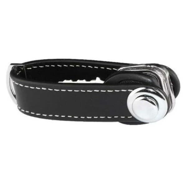 Nøgleorganisator Læder Nøglering sort black