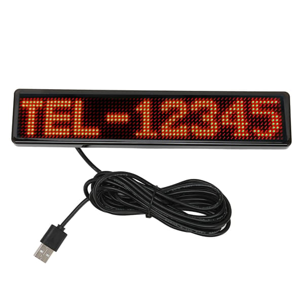 LED-matrispanel 12x72 punkter Bluetooth APP-kontroll Programmerbar rullande LED-skylt för butik bil bar hotell
