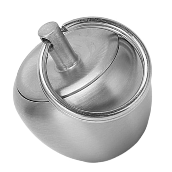 Rustfrit stål pilleæske æbleform mini bærbar rustfrit stål metal lille medicinæske forseglet dåse nøglering vedhæng