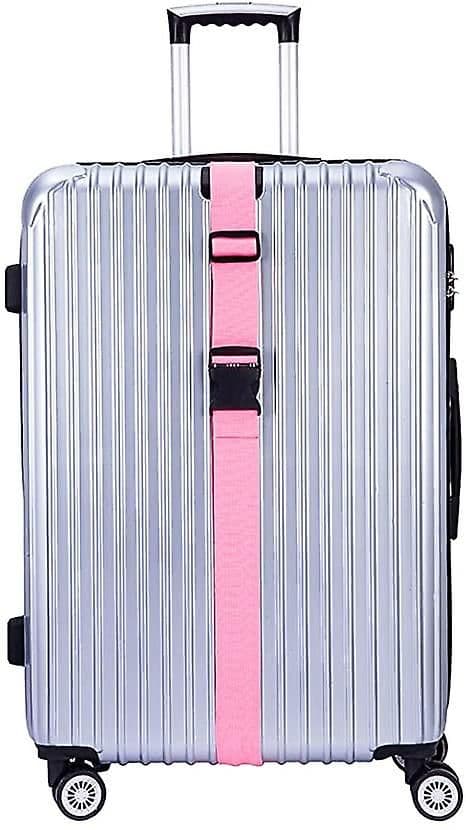 4-pack bagageremmar för resväskor Rem resebälten Tillbehör Pink