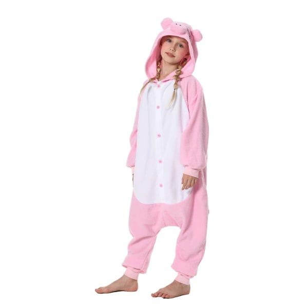 Unisex Child  Onesie Pajama Plush  Costume Cute Halloween Costume K pinkpig 125