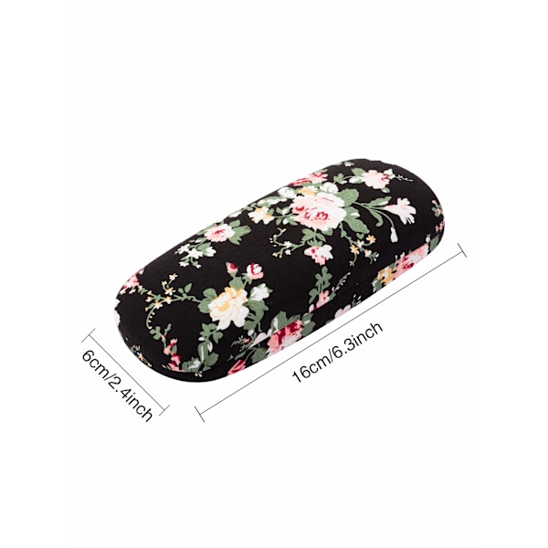 2 stk Brilleetui Hårdt etui til kvinder Blomstermønstret stof