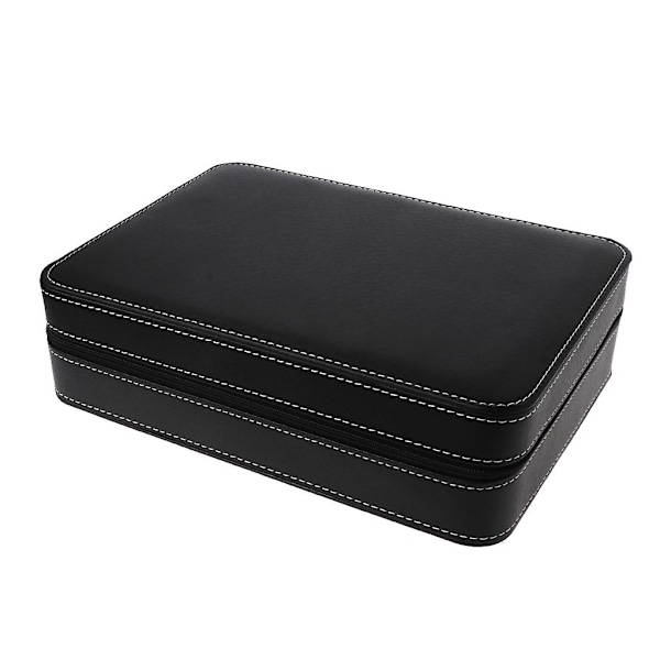 10 fack Watch Zipper Travel Box Läder Display För Väska Organizer Smycken Förvaring
