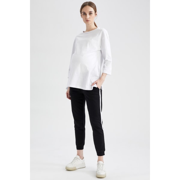 JOGGER Woman Knitted Maternity Bottoms CMK Black L