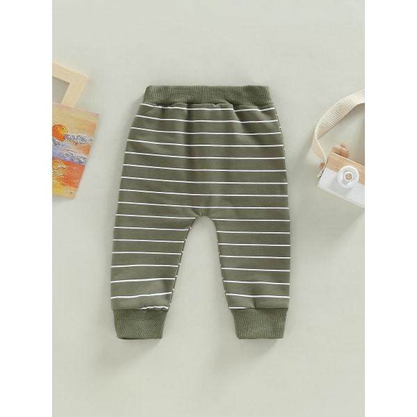 Kids Baby Boys Pants Infant Cotton Harem Pants Casual Trousers Toddler Active Joggers Pants CMK Green 0-6 Months