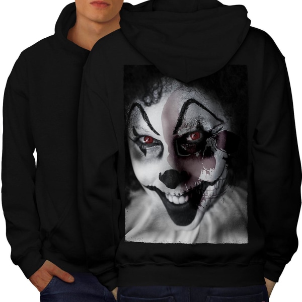 Clown Killer Metal Mænd BlackHoodie Tilbage | Wellcoda CMK Black 3X-Large