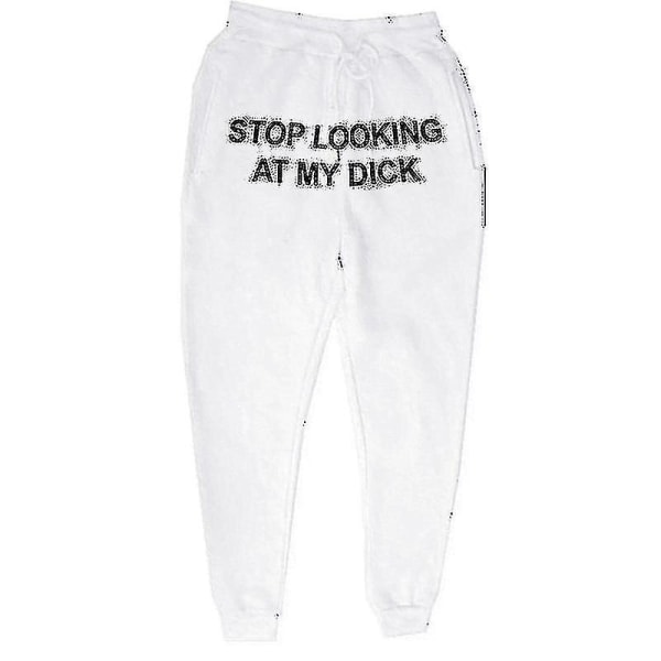 Letter Casual Casual Bukser For menn og kvinner String Løs høy midje sportsbukser CMK 8 white S